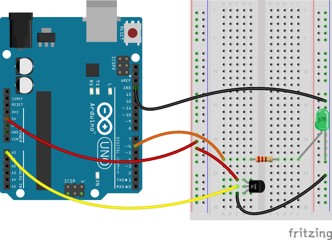 Measure Temperature with Arduino - 5 Sensors