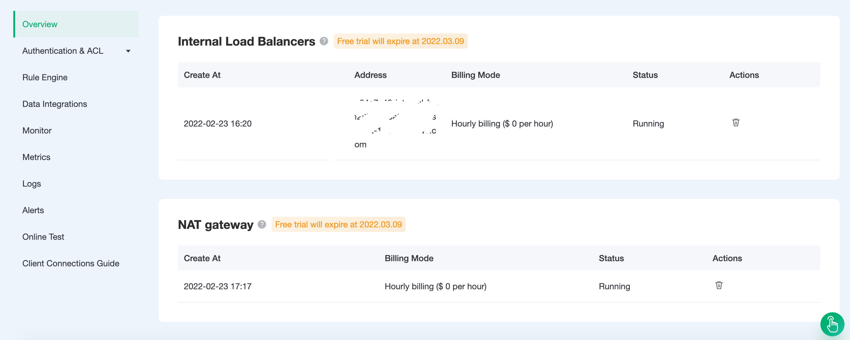 EMQX Cloud NAT gateway configuration