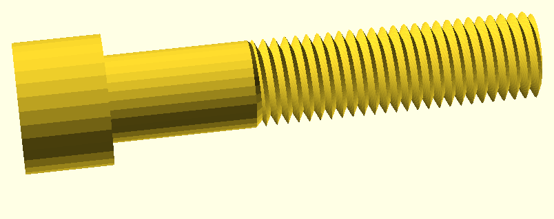 Screenshot 2 of screw("M20x100", thread="modeled");