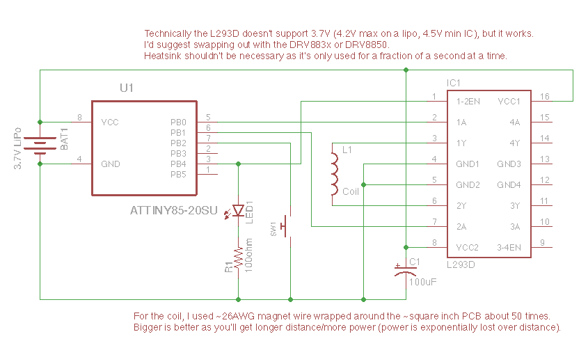 MagSpoof Schematic (DIP version)