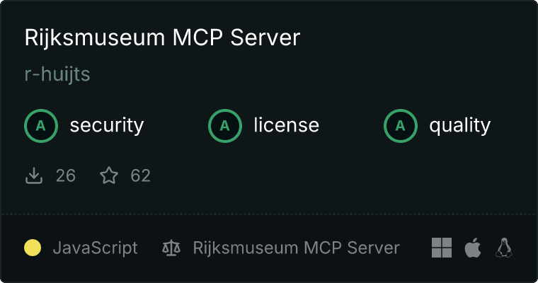 Rijksmuseum Server MCP server