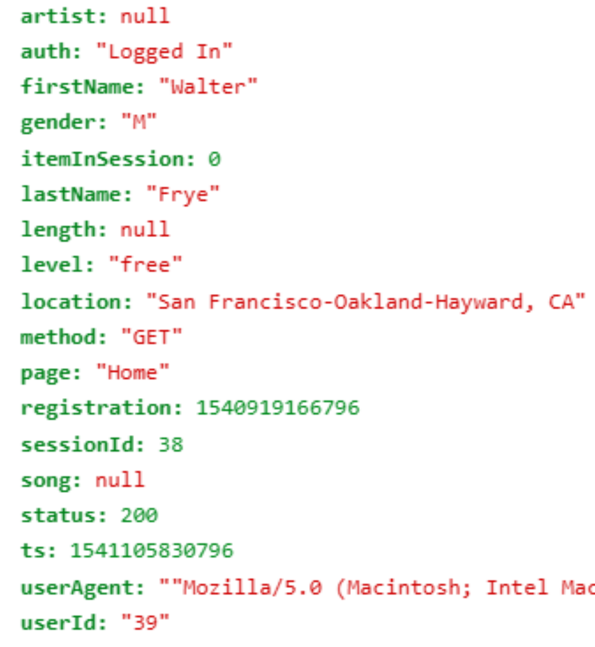 Log Data Sample