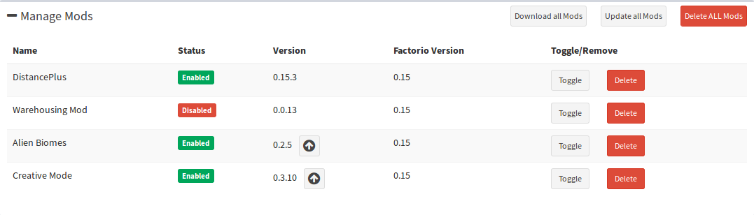 Factorio Server Manager Screenshot