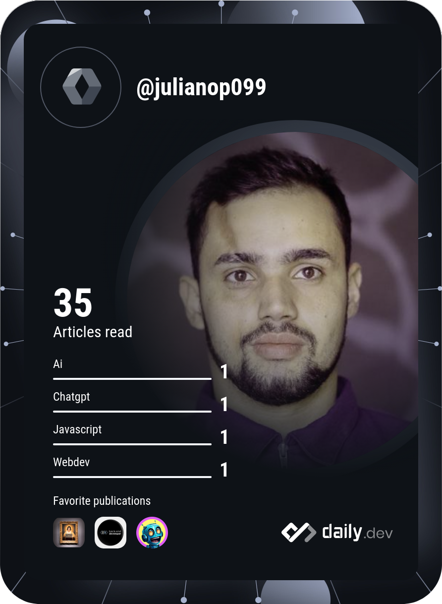 Juliano Paulo da Silva Santos's Dev Card