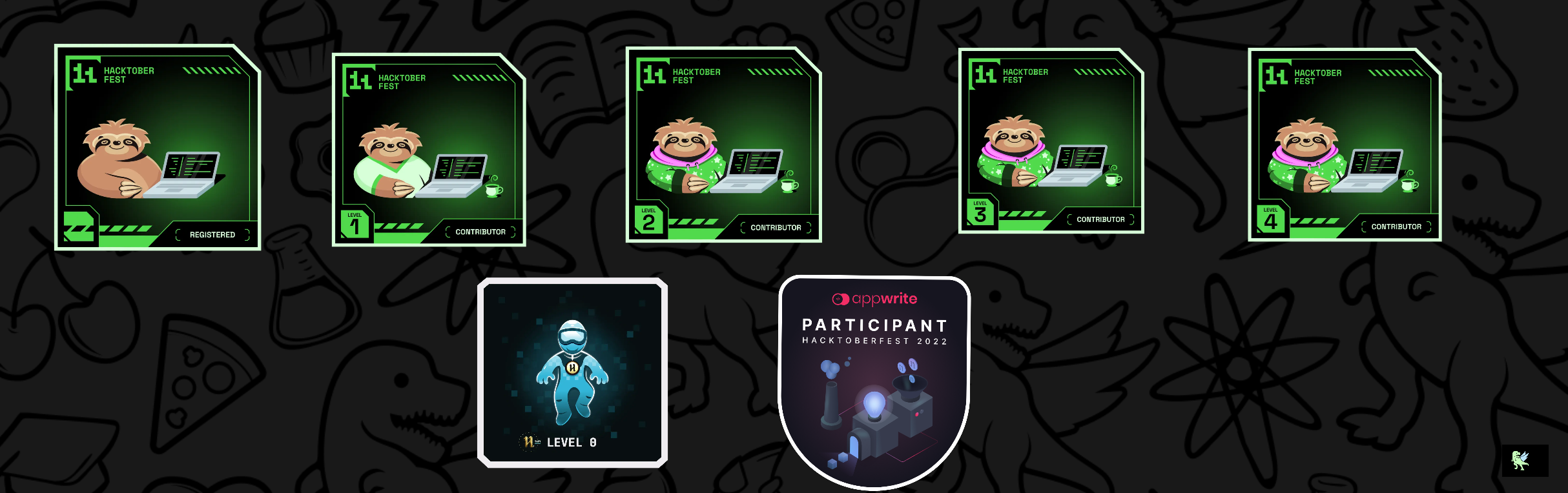 An image of @mohitrajsinha's Holopin badges, which is a link to view their full Holopin profile