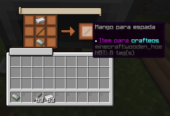 Mango para espada crafteo