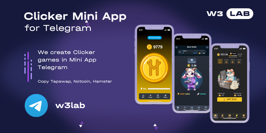 Clicker Mini App Telegram - Copy Tapswap, Blum, Hamster