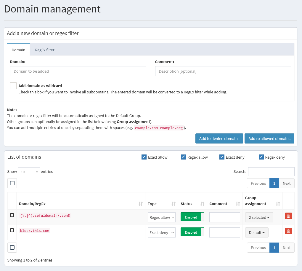 Domain Management