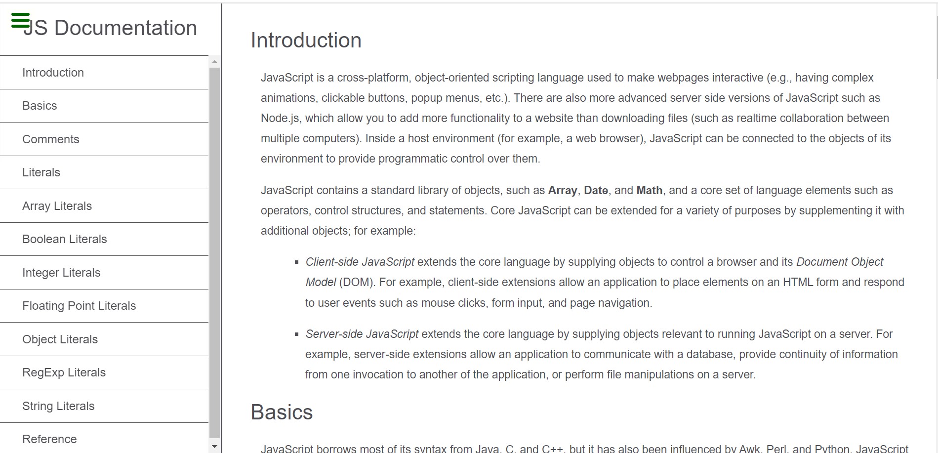 Technical Documentation Page Project