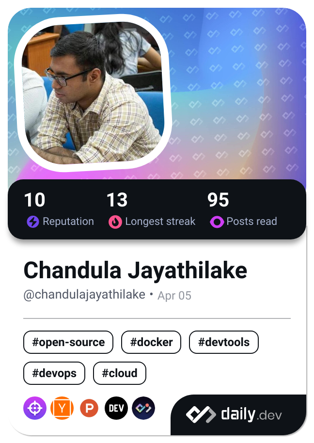 Chandula Jayathilake's Dev Card