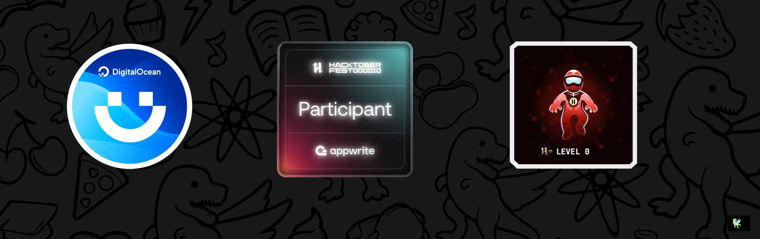 An image of @rahmani3101's Holopin badges, which is a link to view their full Holopin profile