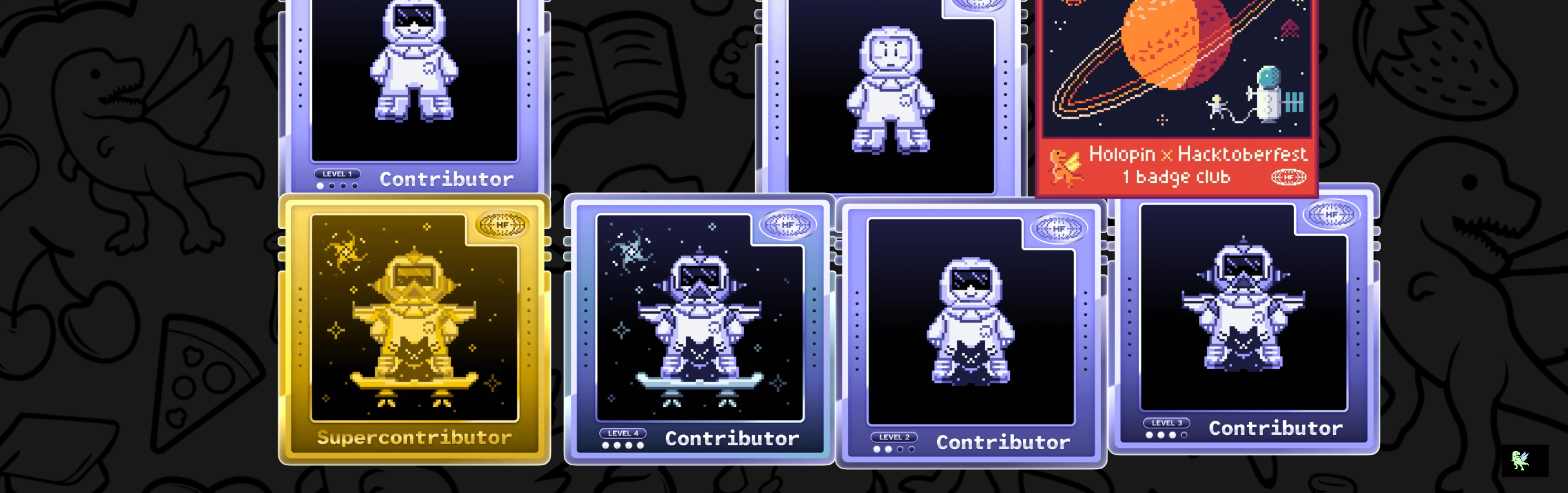 An image of @aisha630's Holopin badges, which is a link to view their full Holopin profile