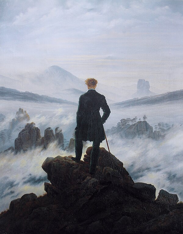 Caspar David Friedrich, Andarilho sobre o mar de névoa, 1817