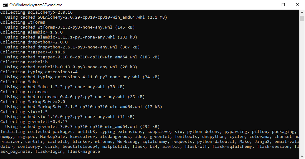 python installing dependancies