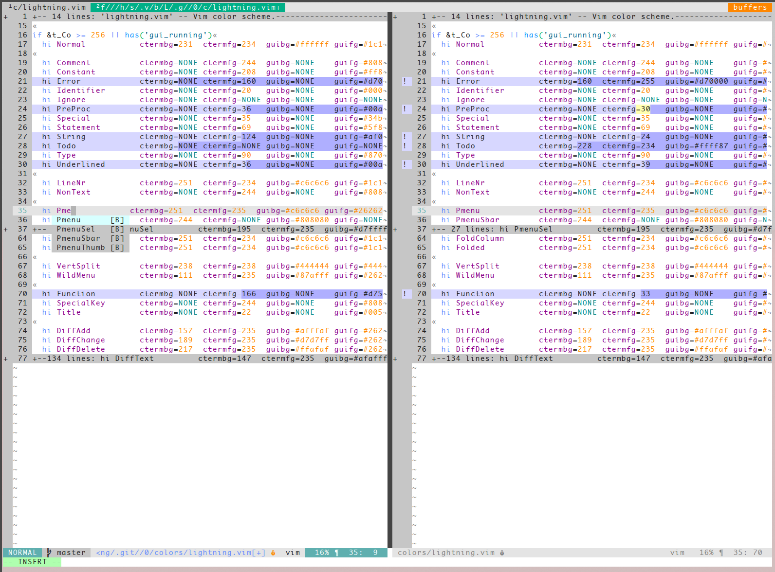 Vim diff