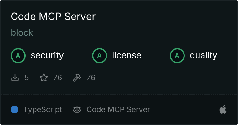 Code Server MCP server