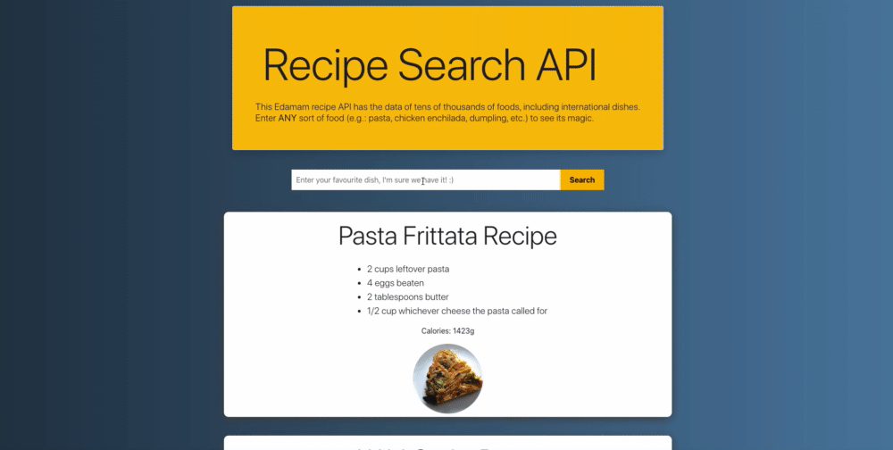  Recipe Search API