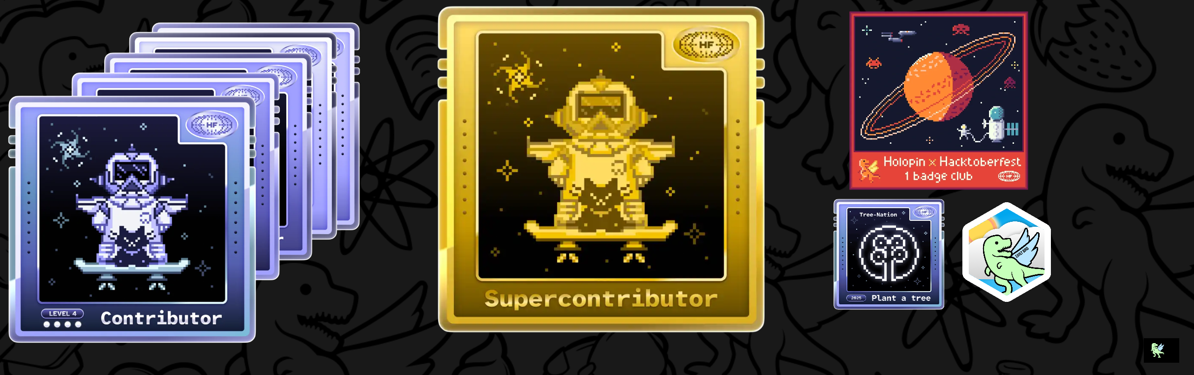 An image of @syedasadk's Holopin badges, which is a link to view their full Holopin profile