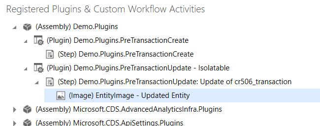 EntityImage Pre Image and Post Image