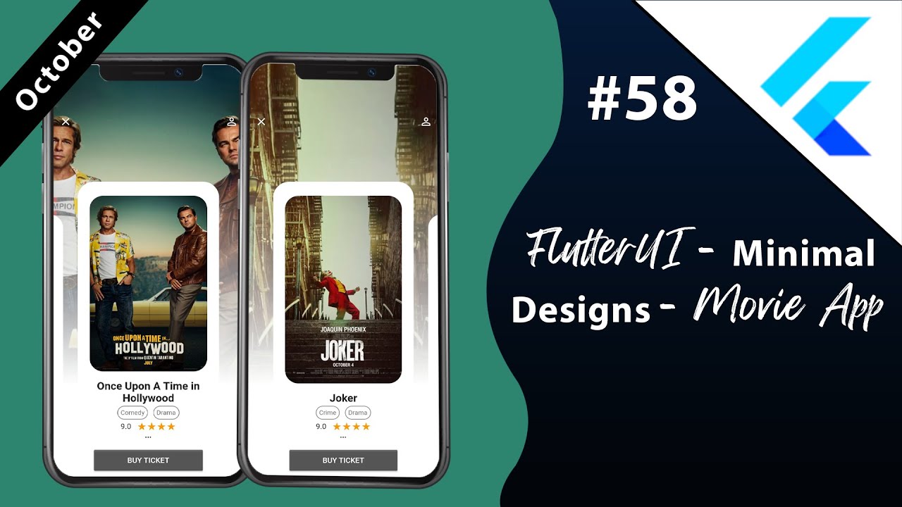 FlutterUI - Minimal Designs - Movie App - Flutter YouTube video