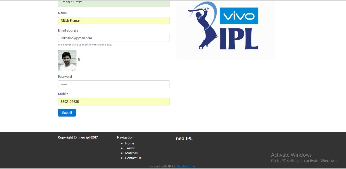home page