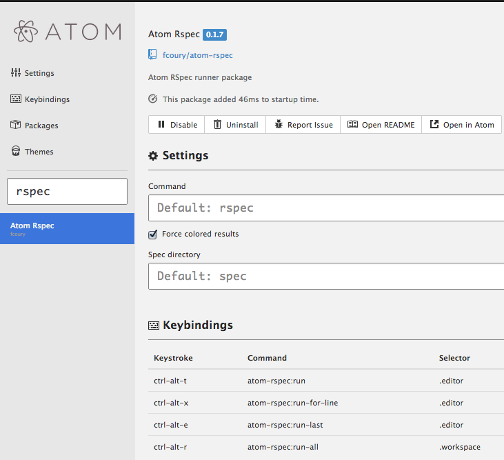 Package Settings