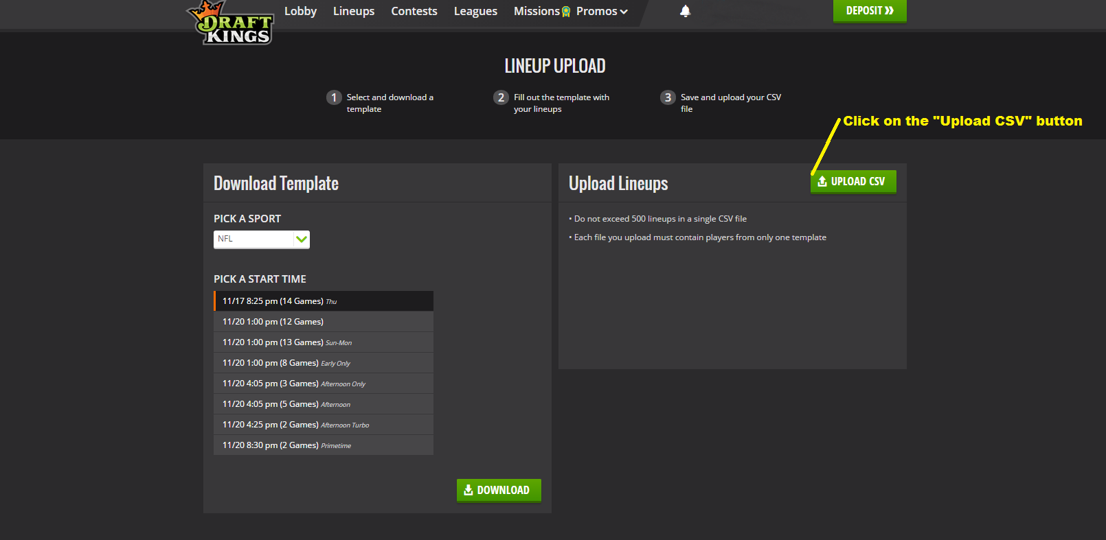 CSV Upload