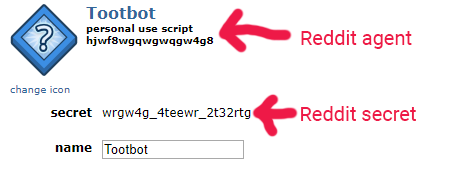 Reddit API keys