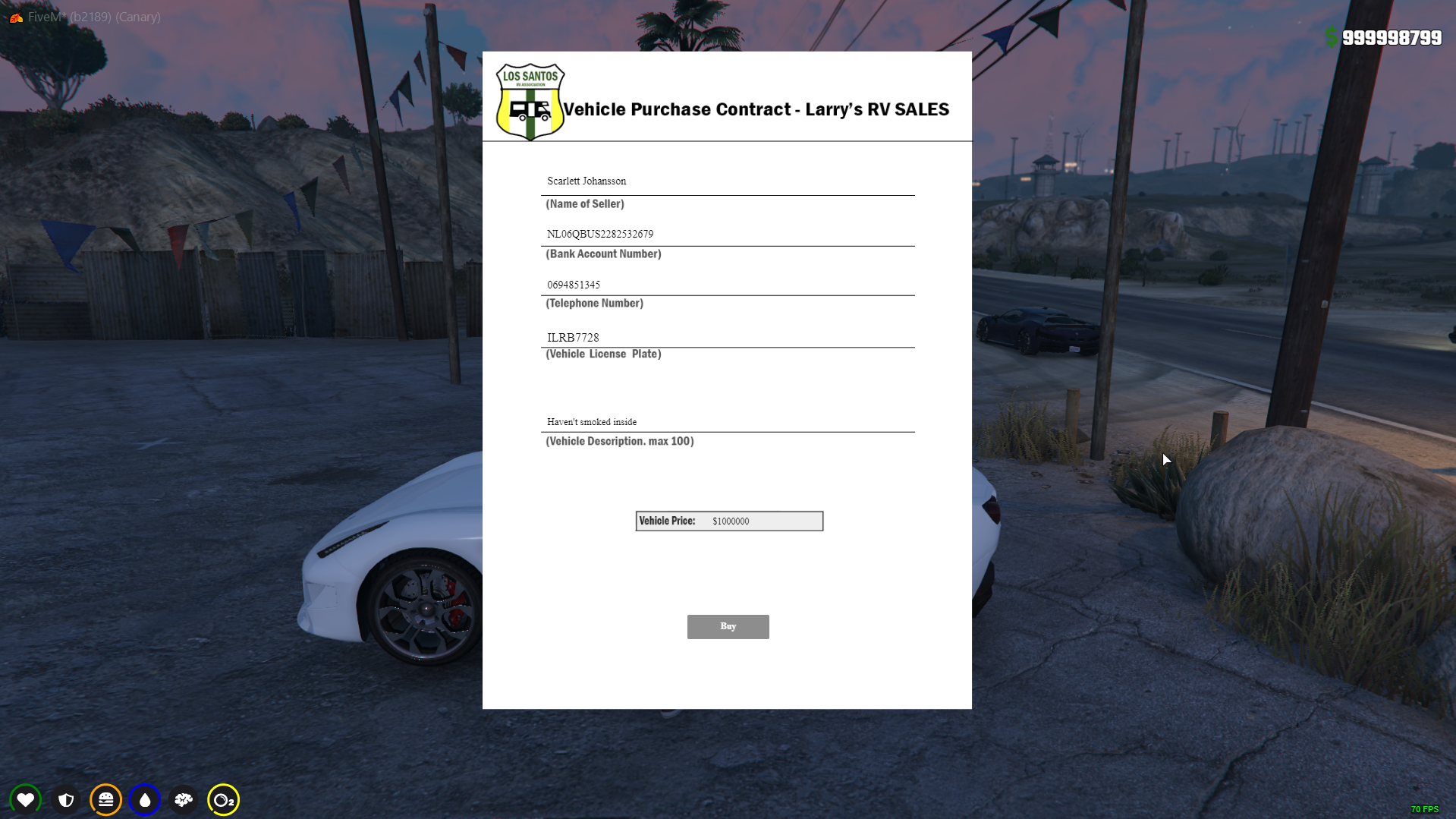 Vehicle Sale Contract