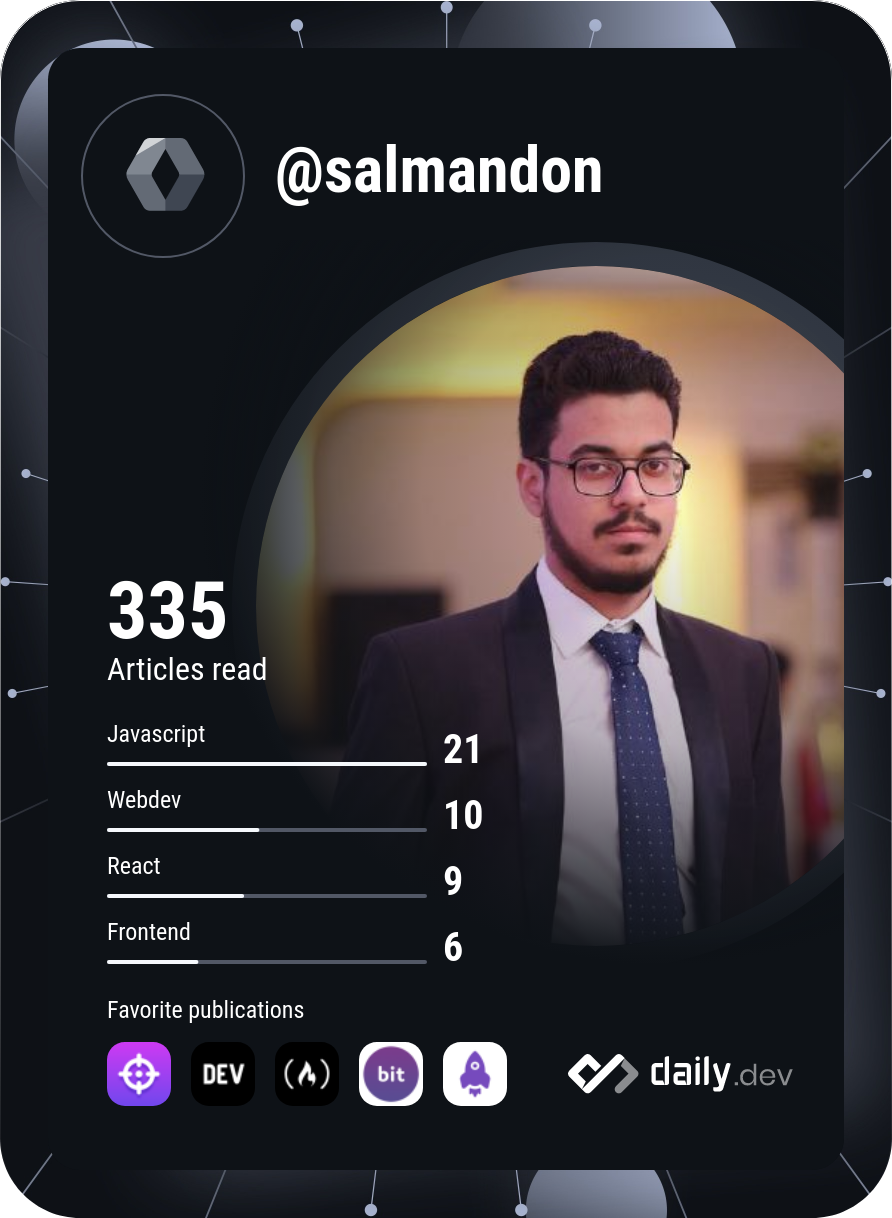 Salman asif's Dev Card