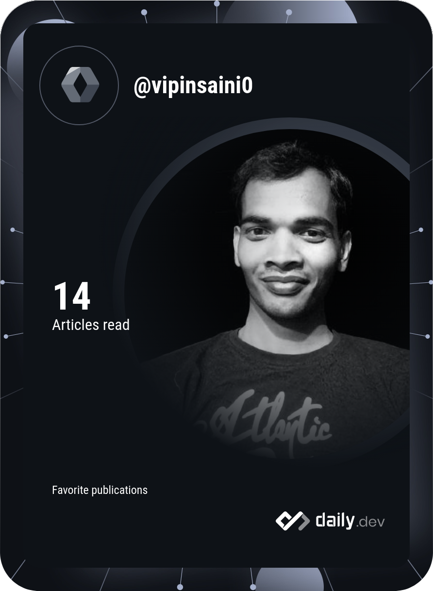 Vipin Saini's Dev Card