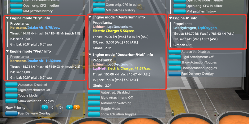 Engines info example