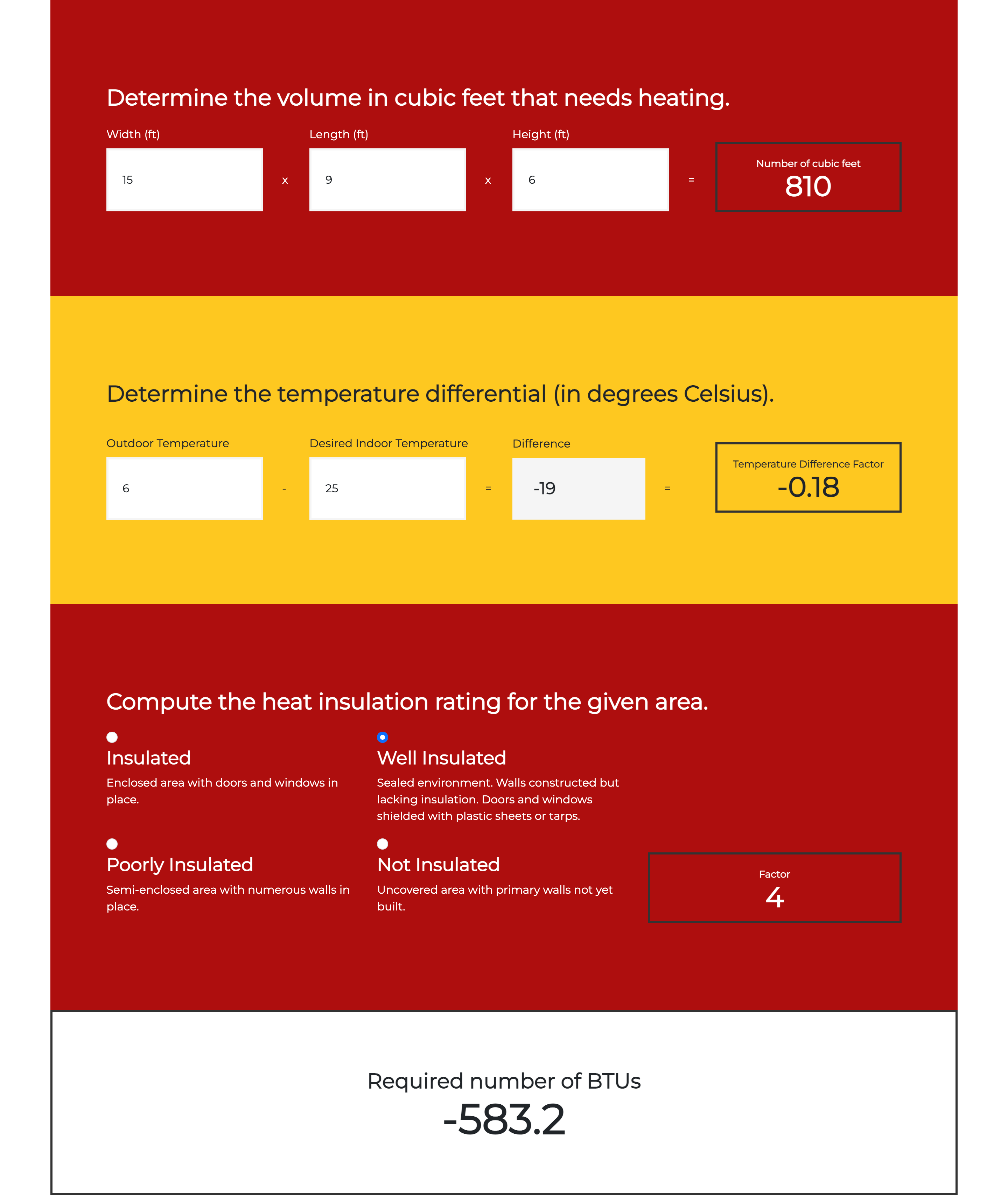 btu calculator overview