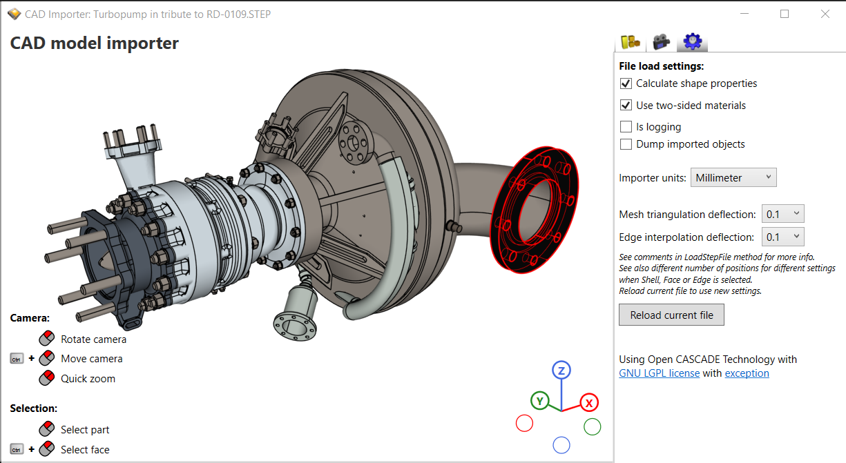 Ab3d.DXEngine.CadImporter with import settings