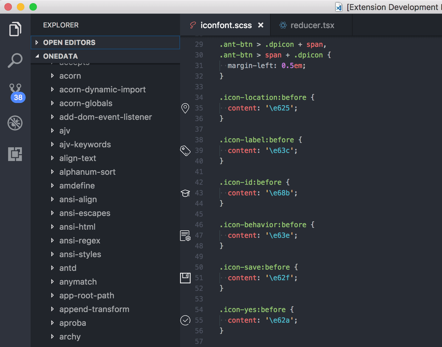 vscode iconfont preview