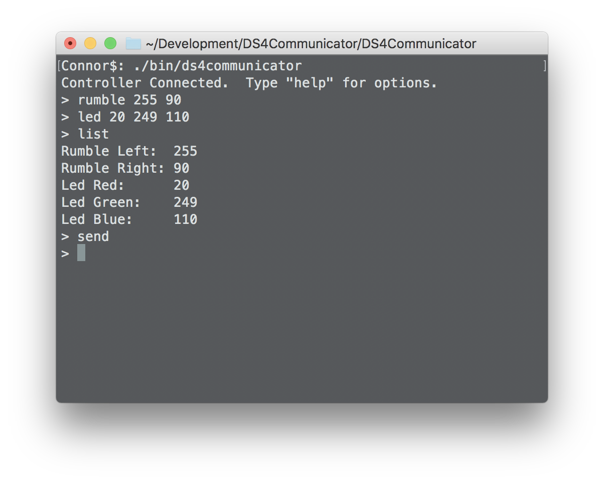 GitHub - connorc0405/DS4Communicator: Read input values, control LED ...