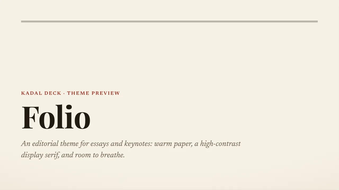 Folio theme
