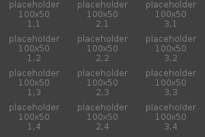 a bunch of placeholders