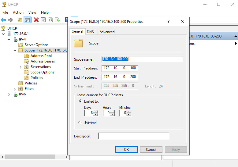 Configure DHCP Scope 2