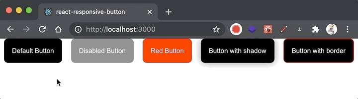 react-responsive-button GIF demo with cursor indication