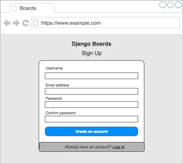 Figure 4: Sign up page