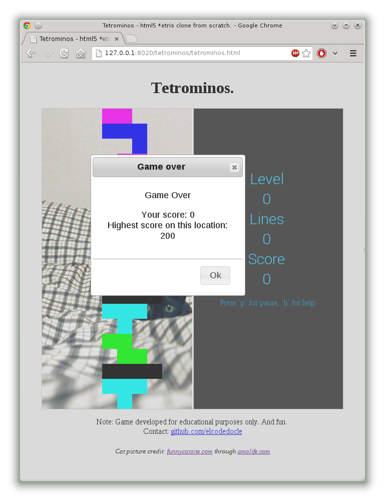 Tetrominos - html5 *etris clone from scratch