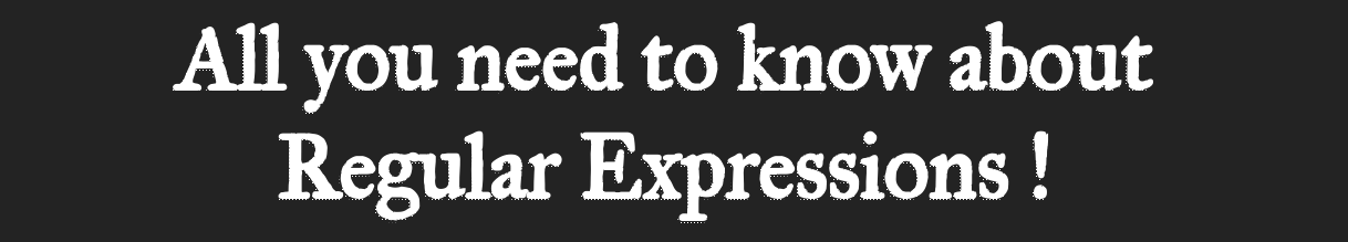 Regular Expressions