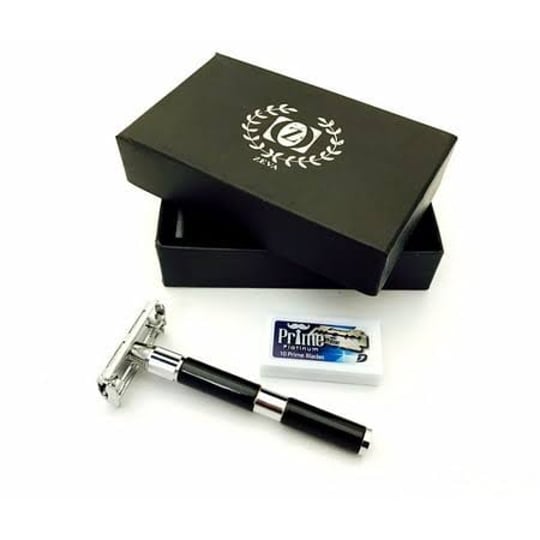 vintage-safety-razor-adjustable-bump-free-shaver-close-dorco-prime-blades-black-1