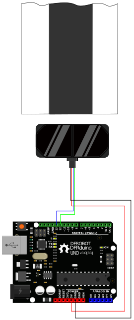 TFmini Plus识别黑白色接法