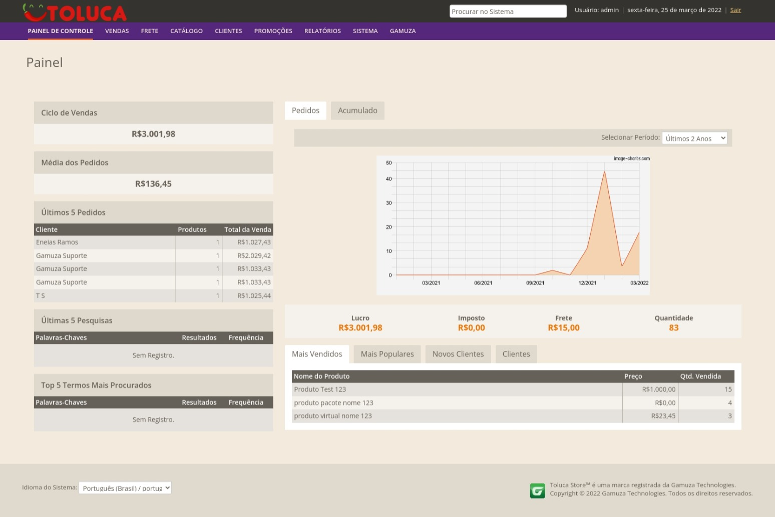 TolucaStore Admin Panel