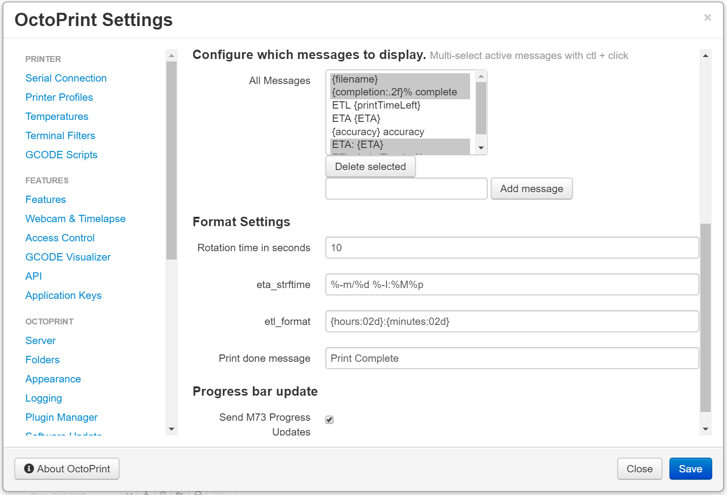 Example Settings