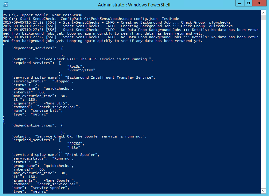 PoshSensu Test Mode