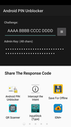 Sharing the Response Code with the native Android Intent chooser.