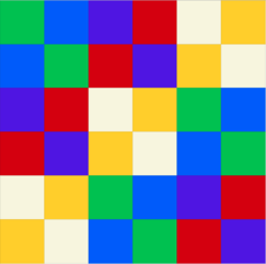 A visualization of a Latin square created by this program